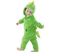 LOLANTA Disfraz de Dinosaurio Niño, Mono de Animales de Carnaval para Niños (4-6 años, Verde Oscuro)