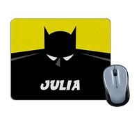 LolaPix Alfombrilla Raton Batman Personalizada con Nombre. Regalos Personalizados Superhéroes. Varios Modelos. Forma Rectangular. Rectangular. Batman