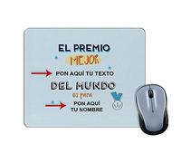 LolaPix Alfombrilla ratón Día del Padre. Regalos Personalizados. Alfombrilla ratón. Regalo Original. Padre. Madre. Varios diseños. Mejor Naranja