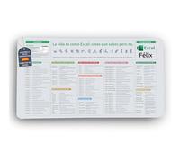 LolaPix Alfombrilla Raton Excel Personalizado. Alfombrilla Atajos Excel Mousepad XXL. Almohadilla Excel Español. Alfombrilla Ratón Personalizada. Alfombra Escritorio Tapete Raton XXL 80x40cm 2mm