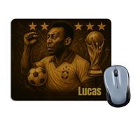 LolaPix Alfombrilla Ratón Leyendas del Fútbol Personalizada. Cosas de Futbol para Niños. Alfombrillas Raton Personalizadas. Dia del Padre Regalos Originales. Colección Única Leyendas 18x22cm Pele