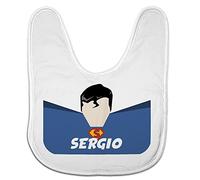 LolaPix Babero Super man. Babero personalizado con nombre. Babero superhéroes. Bebé, niño, niña. Babero infantil. Cierre velcro. Regalos personalizados. SUPER MAN