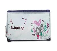 LolaPix Billetera Mujer. Cartera Tejana Personalizada. SanValentín. Regalos Originales. Regalos para Parejas. Tejido en Cartera Símil Piel. Cierre con botón Clic. Casualidad