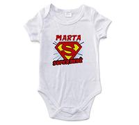 LolaPix Body personalizado bebé con nombre. Regalos personalizados para bebés. Bodies personalizados manga corta. Varias tallas. Super bebé