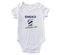 LolaPix Body Personalizado de tu Equipo de fútbol con Nombre para niño, niña. Mameluco. Pelele. Manga Corta. Regalos Personalizados. Tallas de 0 a 18 Meses.