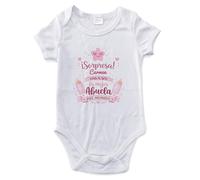LolaPix Body Vas a ser Abuela Bebé. Body Personalizado para Bebes. Regalo Sorpresa Anuncio Embarazo para Abuela. Manga Corta y Larga - Tallas de 0 a 18 meses