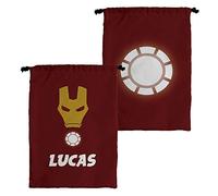 LolaPix Bolsa merienda bebé. Regalo personalizado con nombre. Varios diseños. IRON MAN
