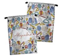 LolaPix Bolsa merienda niño. Bolsa merienda Infantil. Regalo Personalizado con Nombre. Bolsa merienda Personalizada. Varios diseños. School