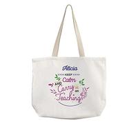LolaPix Bolsa tela personalizada. Regalos para profesores. Bolso de tela. Varios diseños. CARRY ON TEACHING