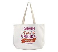 LolaPix Bolsas Compra Personalizadas con Nombre/Texto. Regalos Día de la Madre Personalizados. Varios diseños. Mamá Cenefa