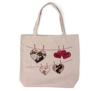LolaPix Bolsas de Tela. Bolsa de tela. Regalos Originales Dia de La Madre. Bolso Personalizado. 40 x 40 cm. Varios diseños. Bolsa Cindy. Notas para mamá