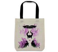 LolaPix Bolso Disney Mujer. Bolsa tela personalizada. Con Nombre o Texto. Bolso Disney. Bolso de tela 36x39 cm. Tote Bag. Modelo Greta. MALEFICENT