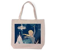 LolaPix Bolso Elsa. Bolsa tela personalizada con Nombre. Bolso Disney. Bolso de tela 40x40 cm. Tote Bag. Modelo Cindy. ELSA