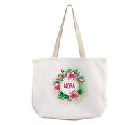 LolaPix Bolso Personalizado con Nombre/Texto. Bolsos Originales. Varios Diseños. 40X33cm. Bolsa Nature Acuarela