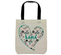 LolaPix Bolso trabajo mujer. Bolsa de tela Personalizada. Tote Bag. Regalos Originales. Tejido tipo Lino. 36 x 39 cm. Varios diseños. Bolsa Greta. LOVE CATS