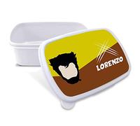 LolaPix Caja merienda infantil. Regalos personalizados. Caja merienda con nombre. Apta para microondas y libre de BPA, filatos y metales pesados. Varios diseños. LOBEZNO