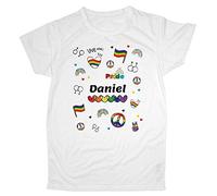 LolaPix Camiseta Dia del Orgullo LGTBQ Personalizada con tu Nombre o Texto | Manga Corta | Regalo Original y Exclusivo | Love Wins