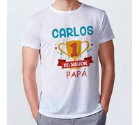 LolaPix Camiseta Personalizada con Nombre. Varios diseños y Tallas. Tacto Algodón. Regalo Original para Papá.