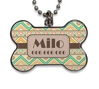 LolaPix Chapa Perros Personalizadas con foto, texto o imagen. Placas para Perros. Chapa metálica con forma de hueso. Regalo personalizado. Ã‰TNICA