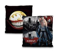 LolaPix Cojín Batman. Cojín Personalizado con Foto y Nombre. Regalos Originales. Princesas Disney. Superhéroes. Impresión 100% por Las Dos Caras. Relleno Incluido. Bat Man