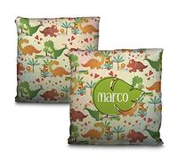 LolaPix Cojin Dinosaurio. Cojin Personalizado. Cojines Infantiles. Personalizado con Nombre. Ambas Caras. Varios tamaños y diseños. Mundo Dino