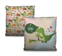 LolaPix Cojin Infantil Niño. Cojin Personalizado. Cojines Infantiles. Personalizado con Nombre. Ambas Caras. Varios tamaños y diseños. Dino Cocodrilo Infantil