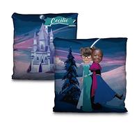 LolaPix Cojín Personalizado con Foto y Nombre. Regalos Originales. Regalos Infantiles. Princesas. Superhéroes. Impresión 100% por Las Dos Caras. Relleno Incluido. Elsa Y Ana