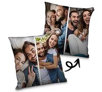 LolaPix Cojines Personalizados con Foto. Regalos con Foto. Cojín Personalizado. Impresión Total por Las 2 Cara hasta la Costura. Opción con Relleno. hasta 4 fotografías. Varios Tamaños. 2 Fotos