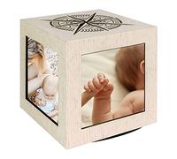 LolaPix Cubo giratorio fotos. Marcos personalizados para fotos. Marcos de fotos múltiples. Decoración hogar. La rosa de los vientos. Marco fotos 10x10. BRÚJULA PEQUEÑA