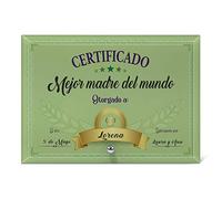 LolaPix Diploma Personalizado. Regalos Personalizados. Cristal Biselado. Tamaño 13x18cm. Varios diseños. Modelo CLÁSICO