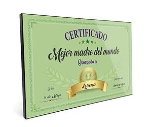 LolaPix Diploma Personalizado. Regalos Personalizados. Placa de Madera. Tamaño 20x30cm. Varios diseños. Modelo CLÁSICO