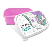 LolaPix Fiambrera Personalizada Infantil. Caja Merienda. Caja Almuerzo Infantil. Tuper Niño Colegio. Taper Niños Colegio Personalizado. Taper niña niño. COLOR A ELEGIR. Magic