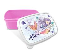LolaPix Fiambrera Personalizada Infantil. Caja Merienda. Caja Almuerzo Infantil. Tuper Niño Colegio. Taper Niños Colegio Personalizado. Taper niña niño. COLOR A ELEGIR. Sirena