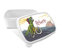 LolaPix Fiambrera Personalizada Infantil. Caja Merienda. Caja Almuerzo Infantil. Tuper Niño Colegio. Taper Niños Colegio Personalizado. Taper niña niño. COLOR A ELEGIR. Bike