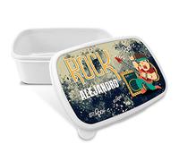LolaPix Fiambrera Personalizada Infantil. Caja Merienda. Caja Almuerzo Infantil. Tuper Niño Colegio. Taper Niños Colegio Personalizado. Taper niño niña COLOR A ELEGIR. Rock