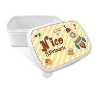 LolaPix Fiambrera Personalizada Infantil. Caja Merienda. Caja Almuerzo Infantil. Tuper Niño Colegio. Taper Niños Colegio Personalizado. Taper niña niño. COLOR A ELEGIR. Cohete
