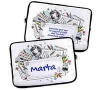 LolaPix Funda Portátil y Tablet. Funda de Neopreno. Profesor Regalo Personalizado. Regalo para Maestros. Fin de Curso. Varios tamaños. Mundo PROFE