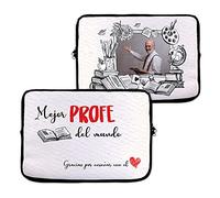 LolaPix Funda Portátil y Tablet. Funda de Neopreno. Profesor Regalo Personalizado. Regalo para Maestros. Fin de Curso. Varios tamaños. Mejor PROFE