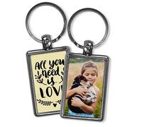 LolaPix Llavero Personalizado Foto y Texto. Llaveros Originales Personalizados. Llaveros Personalizados con Foto. Dia del Padre Regalos. Regalo Abuelo. Regalos Originales para Mujer. 2 FOTOS