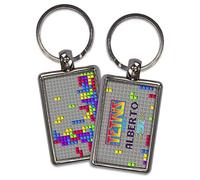 LolaPix Llaveros día del padre. Regalo original para frikis. Llaveros personalizados. Imagen por las 2 caras. Forma rectangular. Varios modelos. Tetris