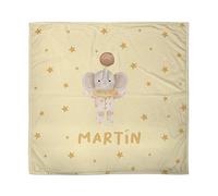 LolaPix Manta bebé recién Nacido. Manta bebé Personalizada. Manta Personalizada con Nombre. Regalo bebé Personalizado. Tejido Polar. Diferentes diseños. Elefante Estrellas
