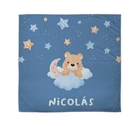 LolaPix Manta bebé recién Nacido. Manta bebé Personalizada. Manta Personalizada con Nombre. Regalo bebé Personalizado. Tejido Polar. Diferentes diseños. Osito Nubes