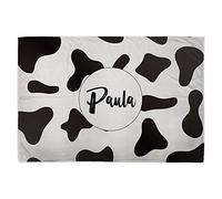 LolaPix Manta Personalizada. Manta Polar para sofá y Cama. Tejido Certificado Oeko-Tex. Tamaño aproximado 75x105cm. Manta Suave. Vaca