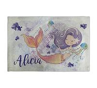 LolaPix Mantel niña. Mantel Individual Infantil. Mantel Personalizado 30x45cm. Acabada permante y Colores Vivos. Varios diseños. Sirena