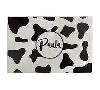 LolaPix Mantel Personalizable. Mantel Tela 45x30 cm. Mantel Poliester con Textura Tipo Lino. Regalos Personalizados. Varios diseños. Vaca