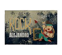 LolaPix Manteles Infantiles. Mantel Individual Infantil. Mantel Personalizado. Tamaño 30x45cm. Varios diseños. Rock