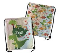 LolaPix Mochila infantil. Mochila cuerdas Infantil. Mochila saco. 41x37 cm. Bolsa Cuerdas. Regalos personalizados. Dino Cocodrilo Infantil