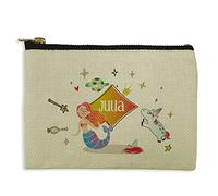 LolaPix Monedero niño Personalizado. Estuche mascarilla niños. Bolsa Mascarilla Niños. Regalo Original para niños. con Nombre. Bolsa con Cremallera. 10 x 15 cm. Neceser Tela. Sirena Infantil