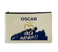 LolaPix Neceser Futbol. Estuche Personalizado Equipo Futbol. Bolsa Aseo. Regalo Original. Personalizable. Bolsa con Cremallera. 15 x 24 cm. Varios diseños. Neceser Tela.