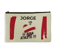 LolaPix Neceser Futbol. Estuche Personalizado Equipo Futbol. Bolsa Aseo. Regalo Original. Personalizable. Bolsa con Cremallera. 15 x 24 cm. Varios diseños. Neceser Tela.